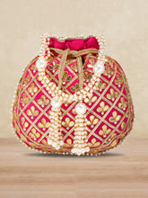 Gather the Glam Cream Colour Potli Bag