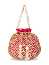 Gather the Glam Cream Colour Potli Bag