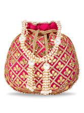 Gather the Glam Cream Colour Potli Bag