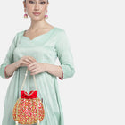 Chic Luxe Glitter Sequin Potli Bag - Red