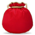 Chic Luxe Glitter Sequin Potli Bag - Red