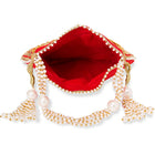 Chic Luxe Glitter Sequin Potli Bag - Red