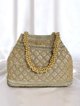 Dazzling Evenings Cream Colour Wristlet