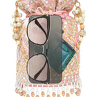 Handcrafted Blush Potli with Mirror Beads - Light Pink