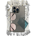 Handcrafted Blush Potli with Mirror Beads - Silver White