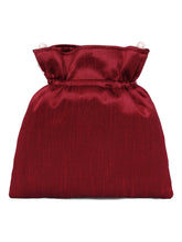Floral Embroidered Pearl Potli Bag - Maroon
