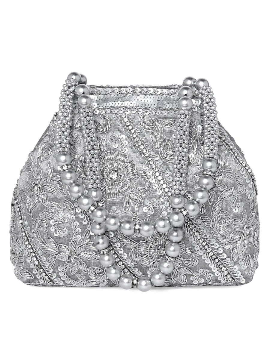 Floral Beaded Evening Elegance Bag