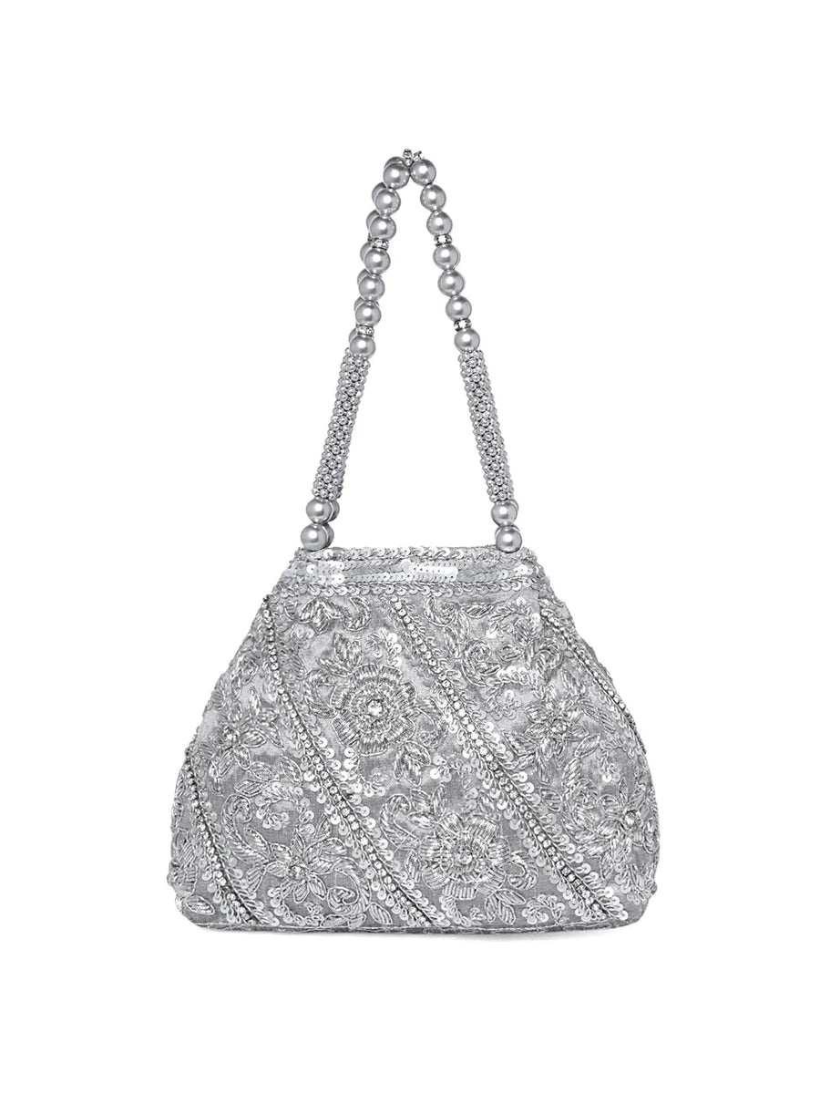 Floral Beaded Evening Elegance Bag