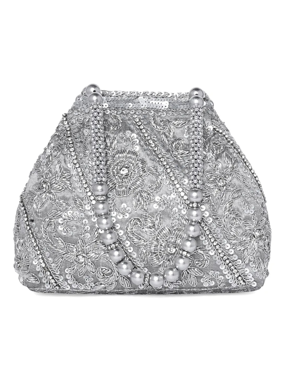 Floral Beaded Evening Elegance Bag