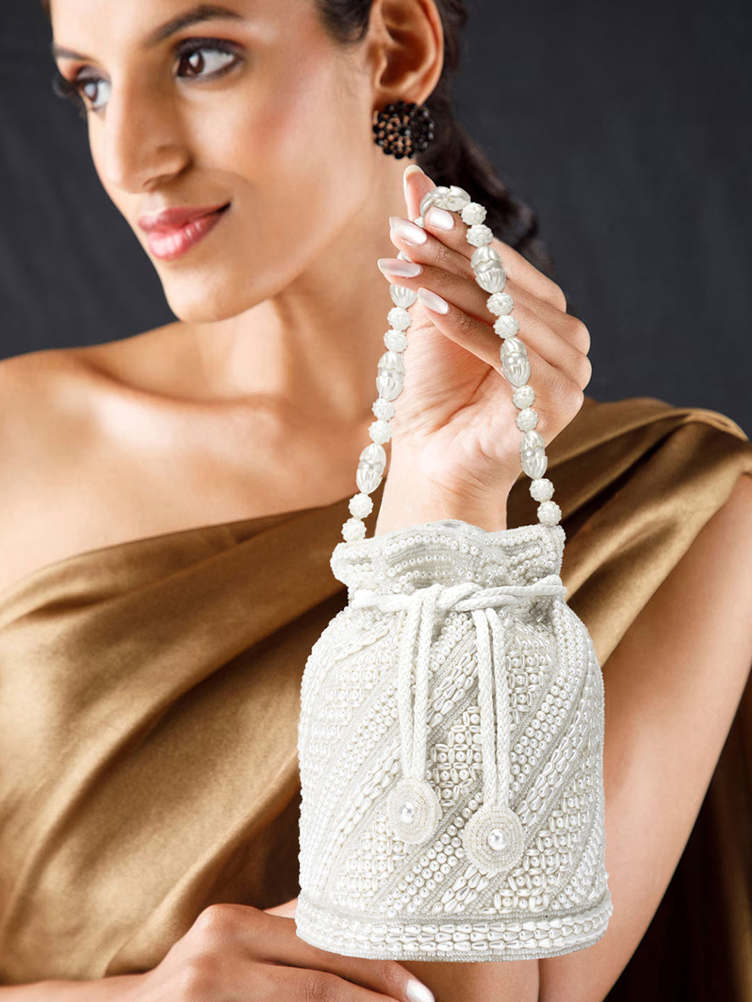 Evening Wrist Delights White Handbag