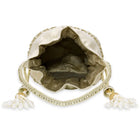 Peora Pearl Sequin Drawstring Potli Bag - Gold