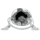 Peora Pearl Sequin Drawstring Potli Bag - Silver