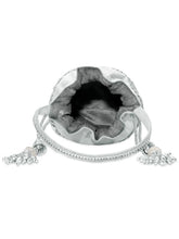 Peora Pearl Sequin Drawstring Potli Bag - Silver