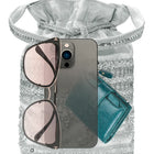 Peora Pearl Sequin Drawstring Potli Bag - Silver
