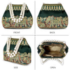 Timeless Zari Embroidery Potli Bag - Green