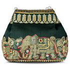 Timeless Zari Embroidery Potli Bag - Green