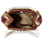 Timeless Zari Embroidery Potli Bag - Maroon