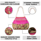 Timeless Zari Embroidery Potli Bag - Rani Pink
