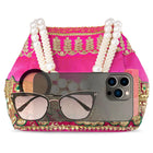 Timeless Zari Embroidery Potli Bag - Rani Pink