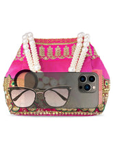 Timeless Zari Embroidery Potli Bag - Rani Pink