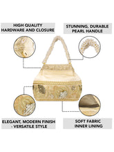 Timeless Zari Embroidery Potli Bag - Cream