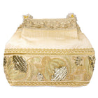 Timeless Zari Embroidery Potli Bag - Cream