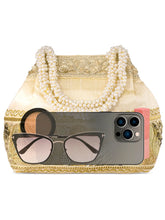 Timeless Zari Embroidery Potli Bag - Cream
