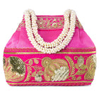 Timeless Zari Embroidery Potli Bag - Rani Pink