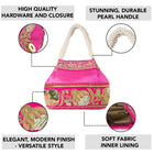 Timeless Zari Embroidery Potli Bag - Rani Pink