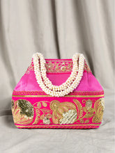 Timeless Zari Embroidery Potli Bag - Rani Pink