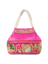 Timeless Zari Embroidery Potli Bag - Rani Pink