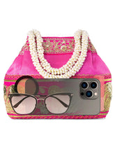 Timeless Zari Embroidery Potli Bag - Rani Pink