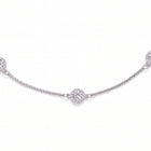 Peora Minimal Crystal Anklet - Silver