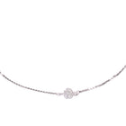 Peora Floral Crystal Anklet - Silver