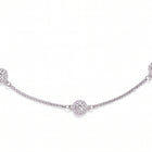 Peora Station Crystal Anklet - Silver