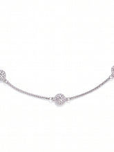 Peora Station Crystal Anklet - Silver