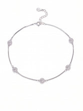 Peora Station Crystal Anklet - Silver