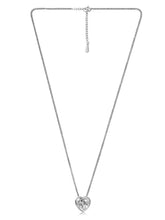 Dainty 925 Silver Heart Crystal Pendant Chain