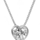 Dainty 925 Silver Heart Crystal Pendant Chain