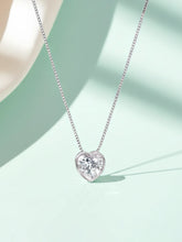 Dainty 925 Silver Heart Crystal Pendant Chain
