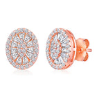 Timeless  Chic CZ Halo Circles - Rose Gold