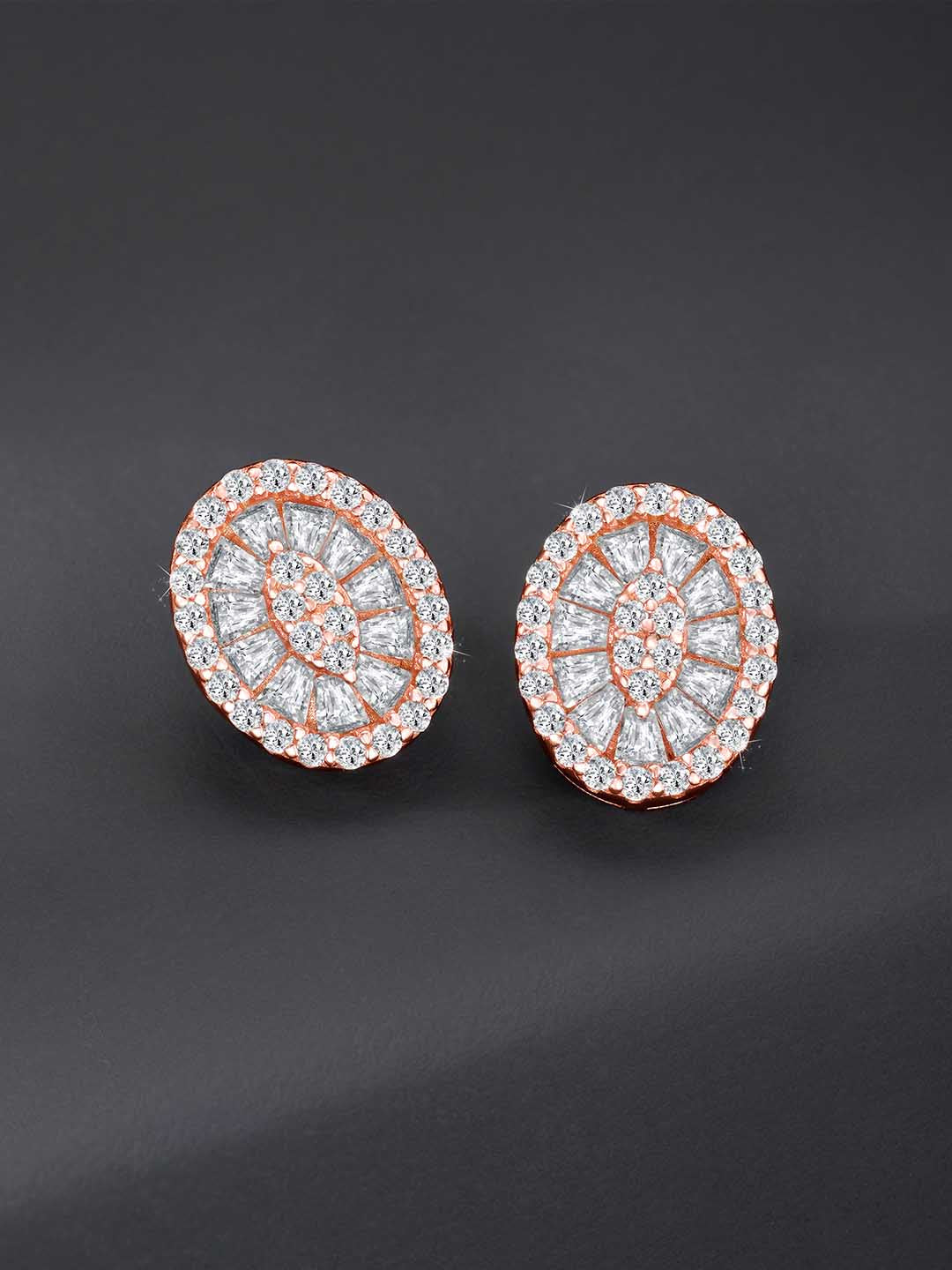 Elegant CZ Circles Rose Gold