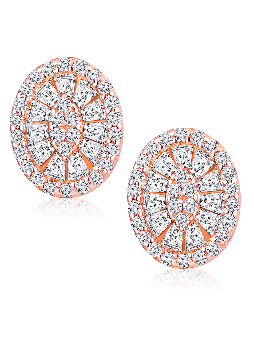 Elegant CZ Circles Rose Gold