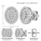 Timeless  Chic CZ Halo Circles - Silver