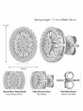 Timeless  Chic CZ Halo Circles - Silver