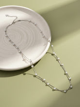 925 Silver Pearl Layered Necklace Chain