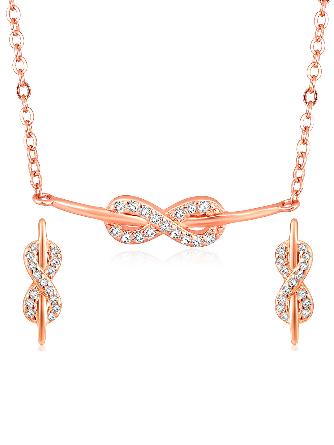 Elegant Infinity: Rose Gold  CZ Set