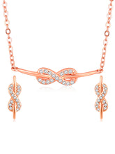 Elegant Infinity: Rose Gold  CZ Set