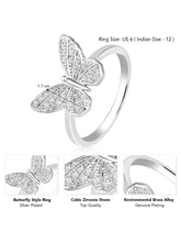 Gleaming Butterfly CZ Ring