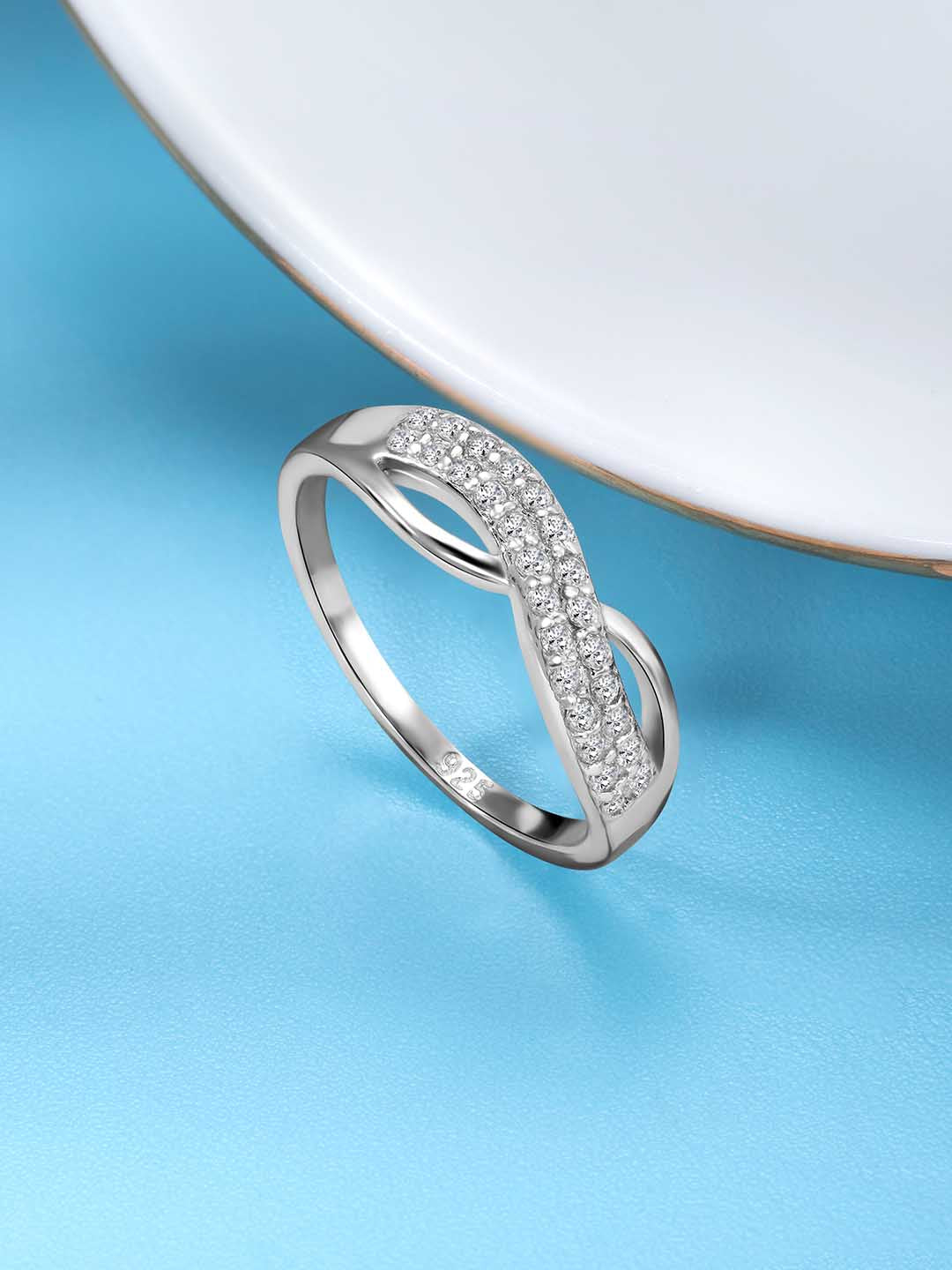 Eternal Glint CZ Infinity Ring